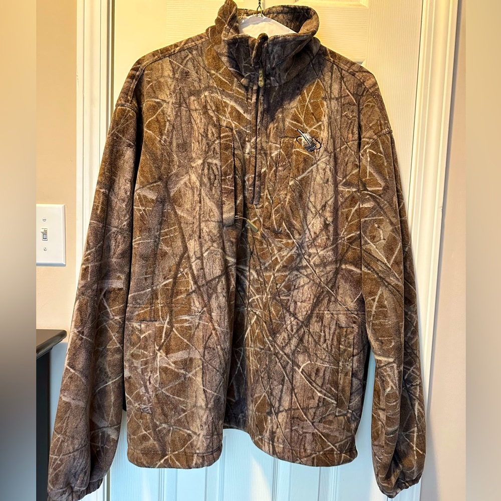 Mack’s Prairie Wings MPW Duck Hunting Camo Fleece Pullover NWT XL Tall